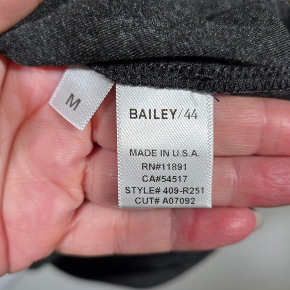 BAILEY 44 Cher Sweater Dress Anthracita Gray Layered Look Size M Modern Chic - Picture 11 of 12